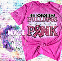 IN OCTOBER BULLDOGS WEAR PINK