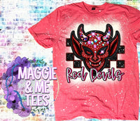 FAUX BLING RED DEVILS TEE