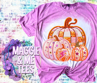 RETRO PUMPKINS FAUX EMBROIDERY