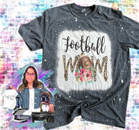 FLORAL FOOTBALL MOM TEE